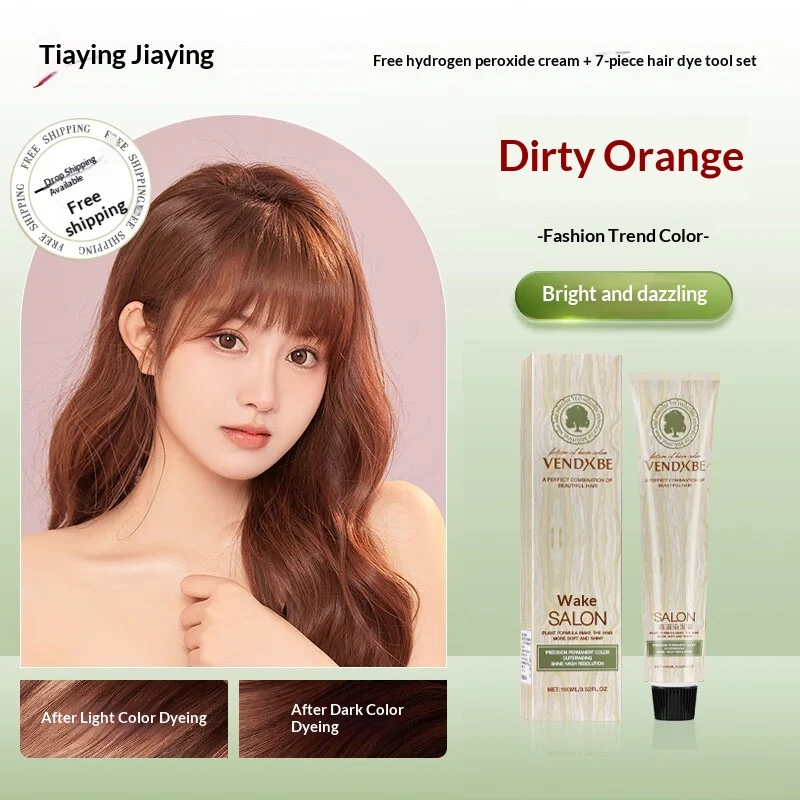 Hair Dye Cream Dark Brown Shade Covers Gray Plant-based Colorant — image 5