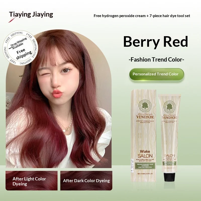 Hair Dye Cream Dark Brown Shade Covers Gray Plant-based Colorant — image 6