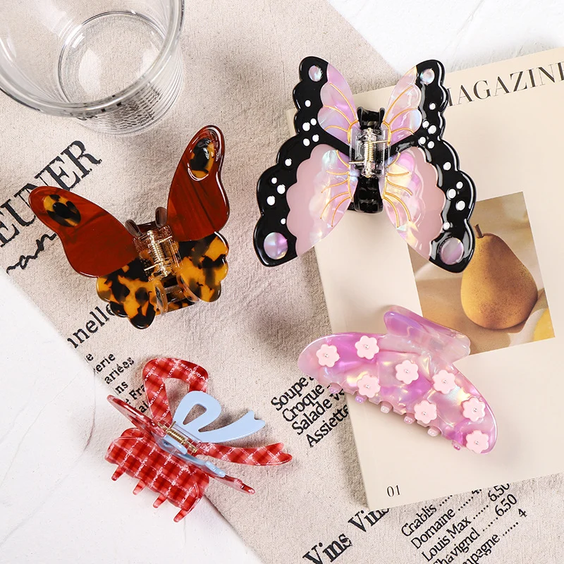 Hairclip Butterfly Acetic Acid Premium Grip Clip — image 5