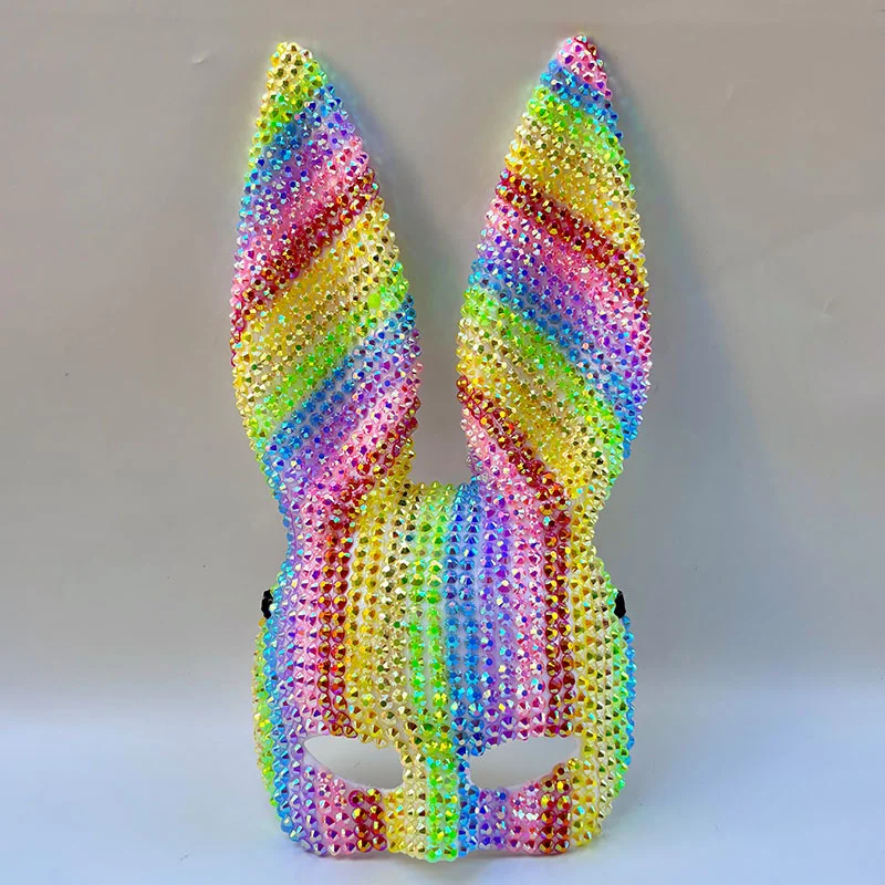 Halloween Animal Party Masquerade Ball, Sequined Rabbit Mask Theatrical Performance… — image 6
