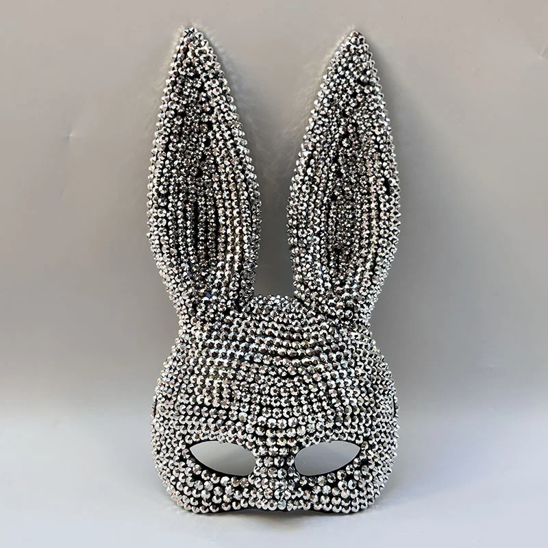 Halloween Animal Party Masquerade Ball, Sequined Rabbit Mask Theatrical Performance… — image 9