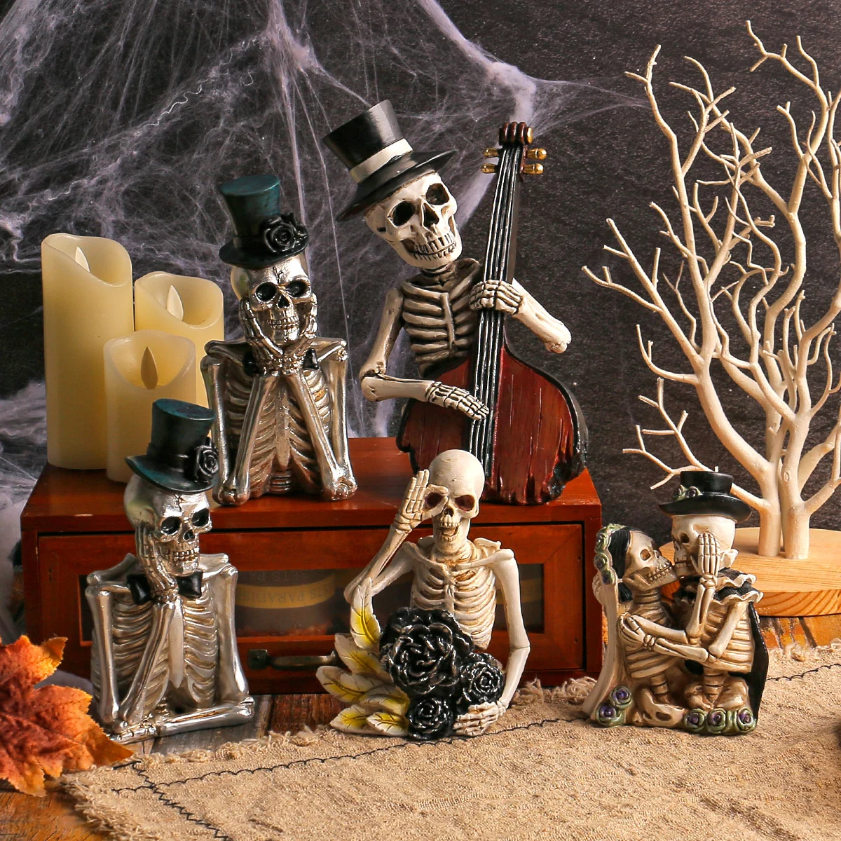 Halloween Cartoon Skull Characters Ornaments Chamber Of Secrets Haunted House Funny… — image 2