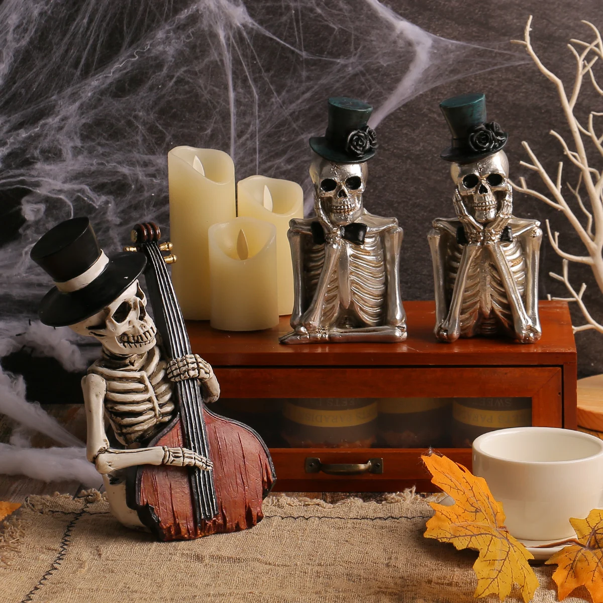 Halloween Cartoon Skull Characters Ornaments Chamber Of Secrets Haunted House Funny… — image 6