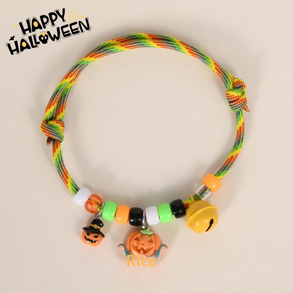 Halloween Cat And Dog Collar Hand-knitted Pumpkin Design Adjustable — image 7