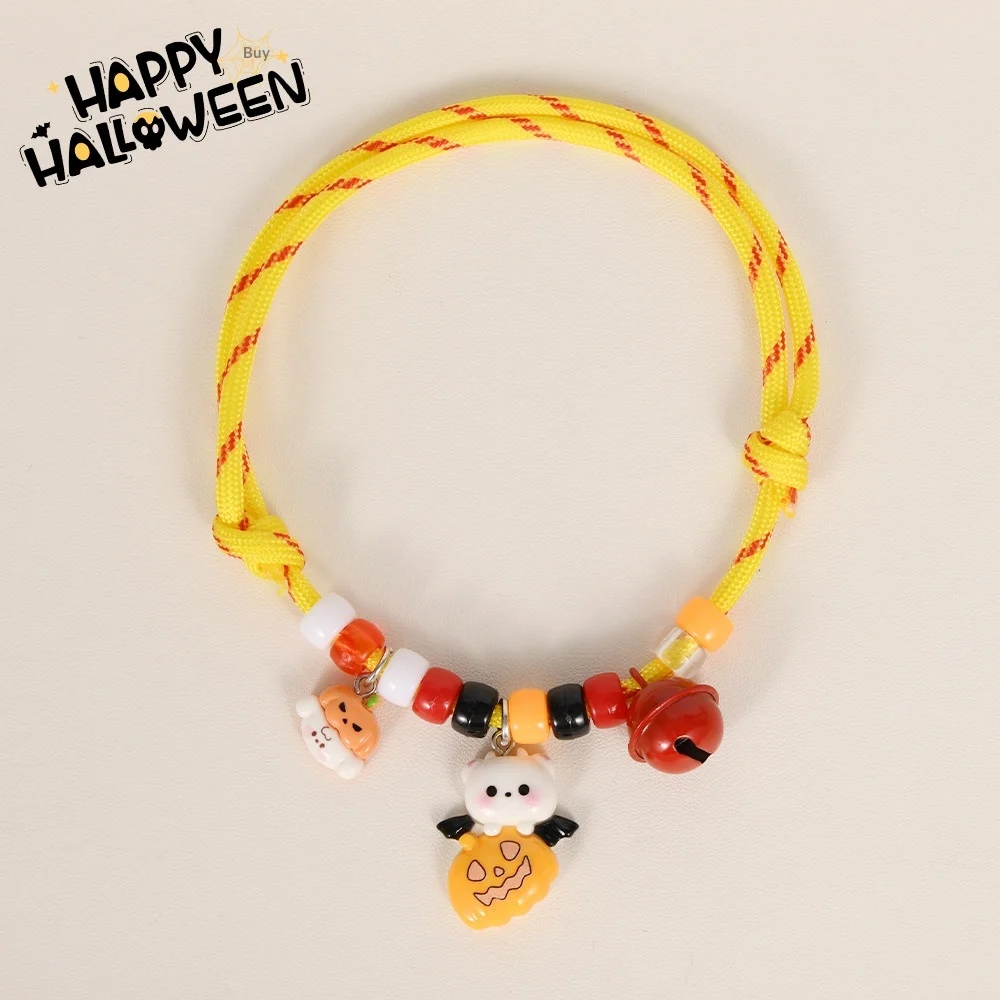 Halloween Cat And Dog Collar Hand-knitted Pumpkin Design Adjustable — image 9