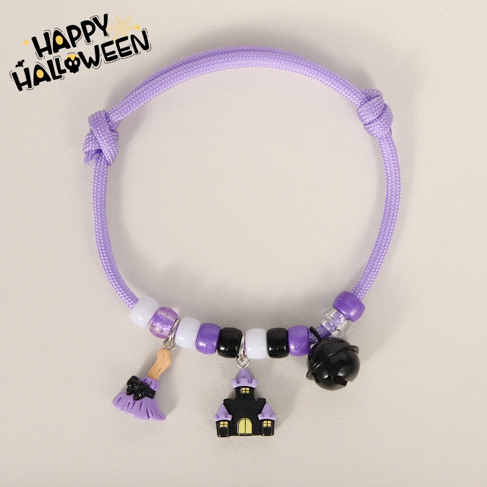 Halloween Cat And Dog Collar Hand-knitted Pumpkin Design Adjustable — image 4