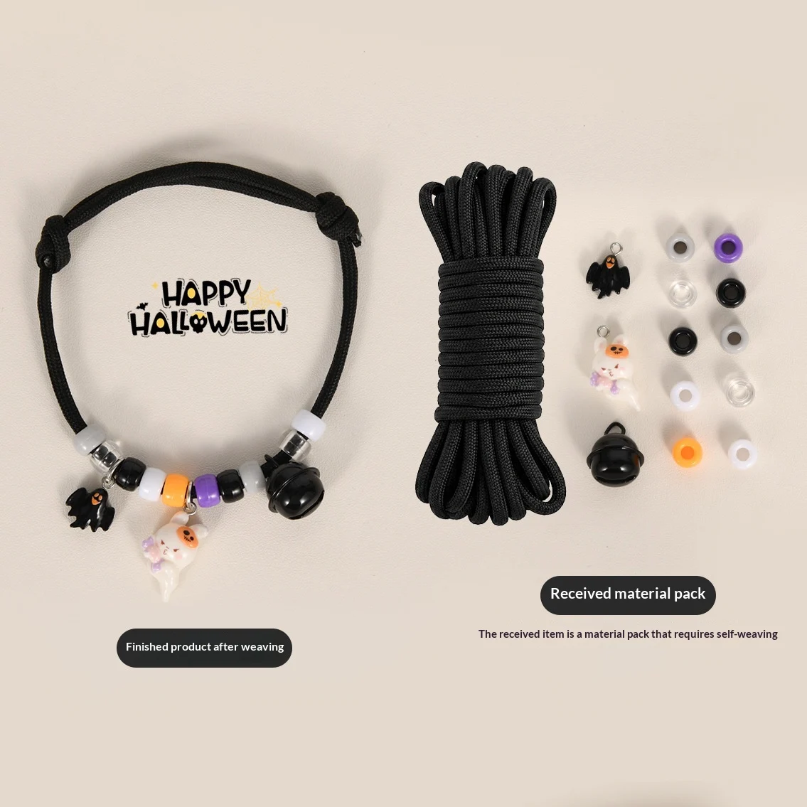 Halloween Cat And Dog Collar Hand-knitted Pumpkin Design Adjustable — image 11