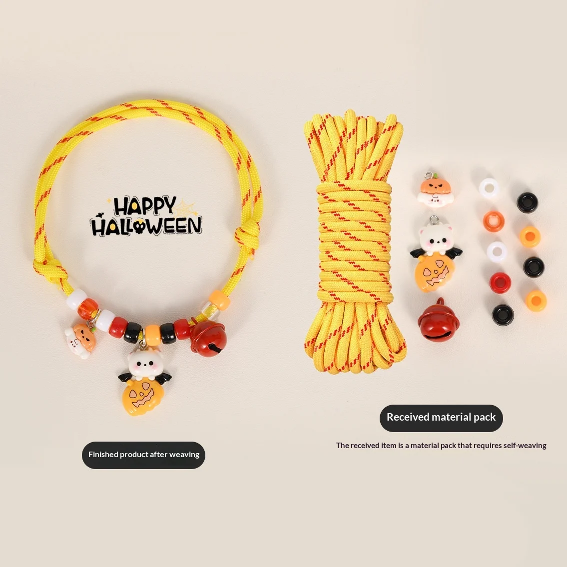 Halloween Cat And Dog Collar Hand-knitted Pumpkin Design Adjustable — image 12