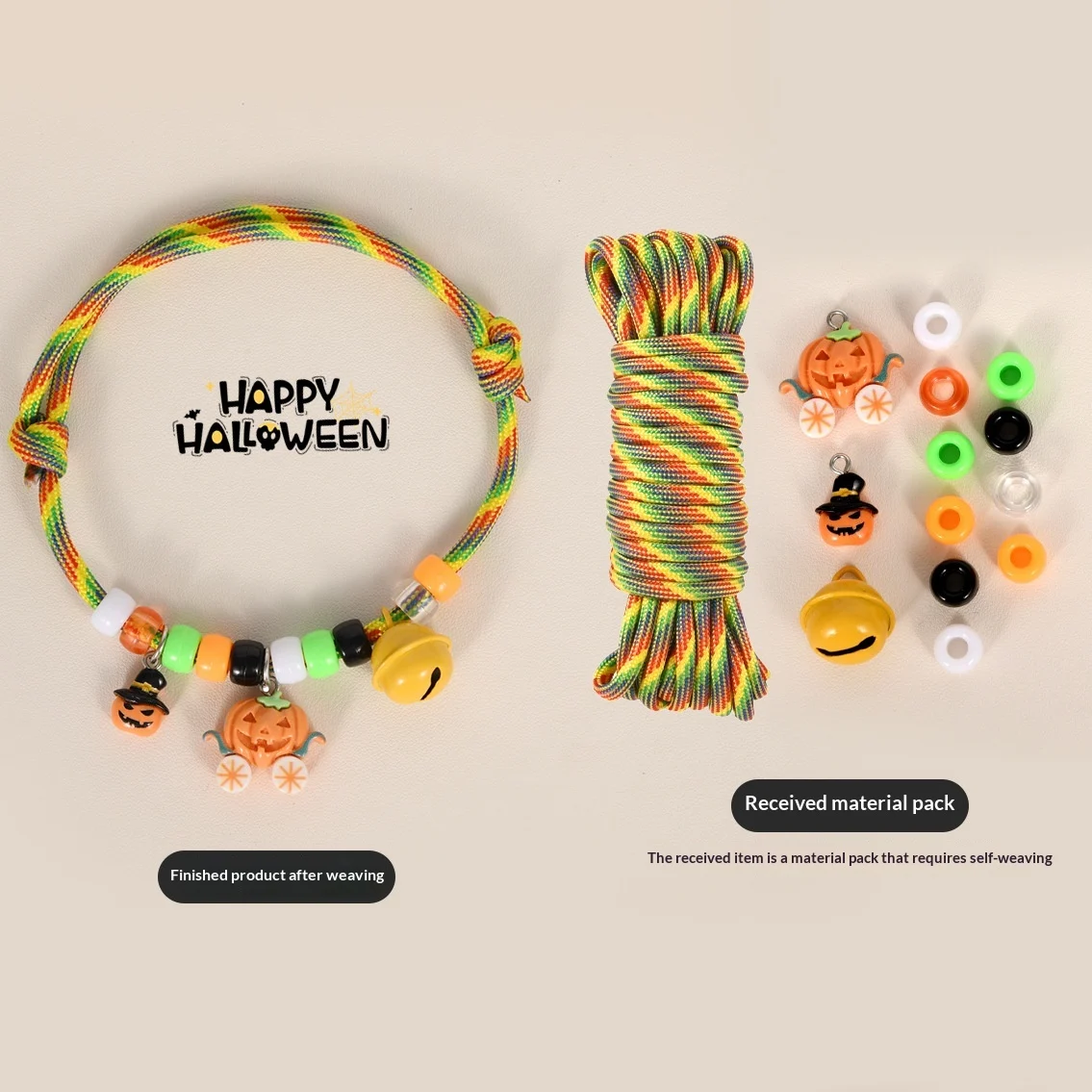 Halloween Cat And Dog Collar Hand-knitted Pumpkin Design Adjustable — image 3