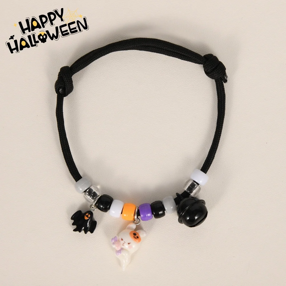 Halloween Cat And Dog Collar Hand-knitted Pumpkin Design Adjustable — image 1