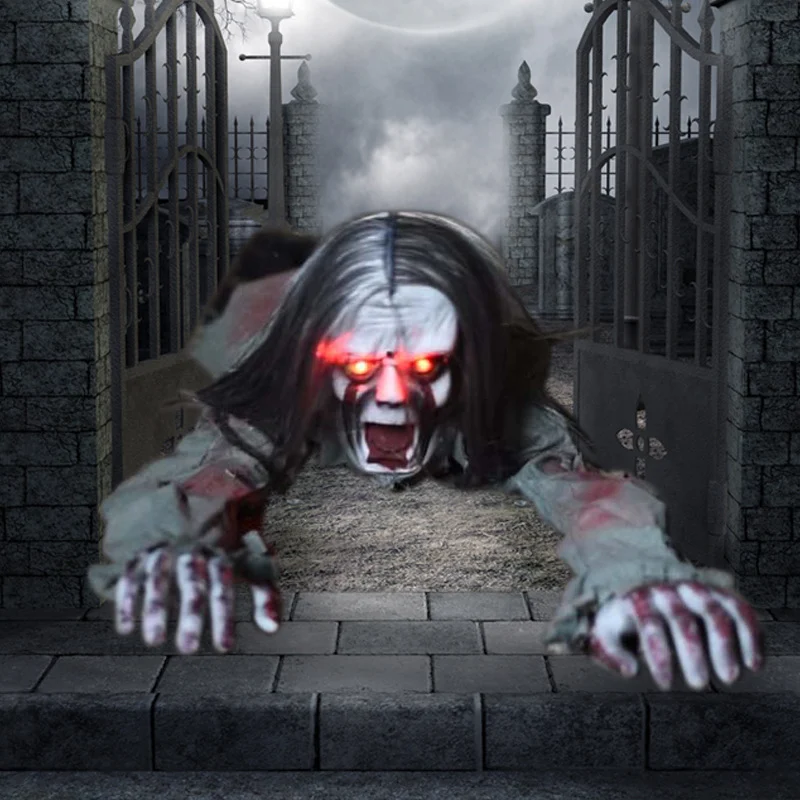 Halloween Decorations Crawling Ghost Voice Control Hair Electric Bar Haunted House… — image 5