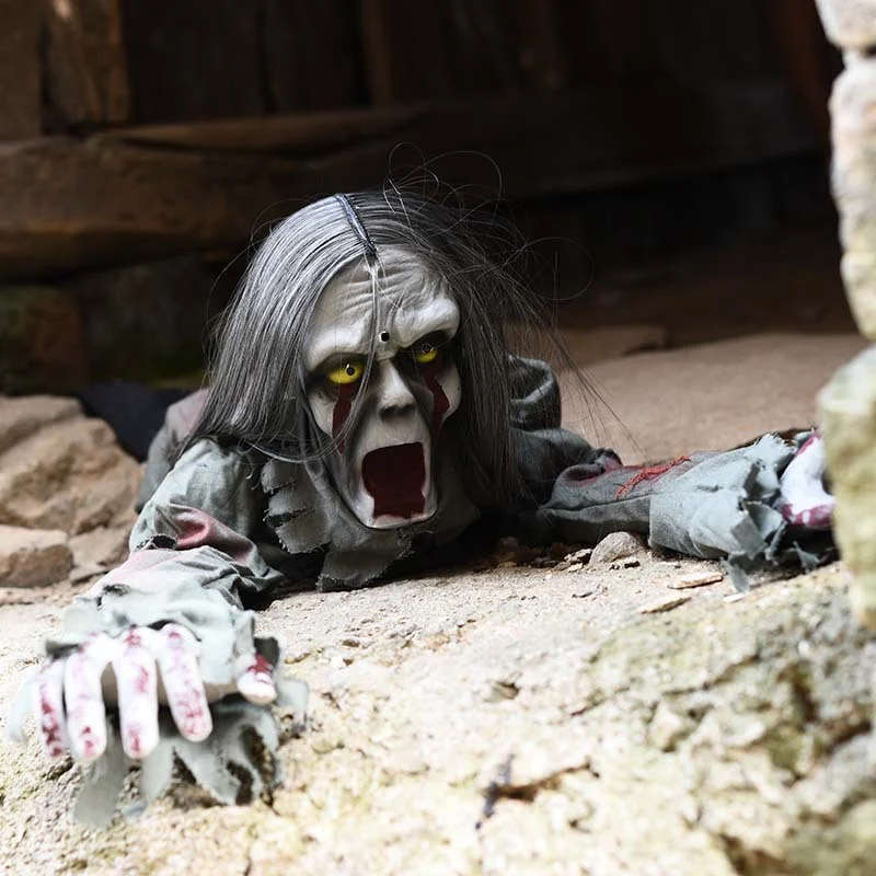 Halloween Decorations Crawling Ghost Voice Control Hair Electric Bar Haunted House… — image 4