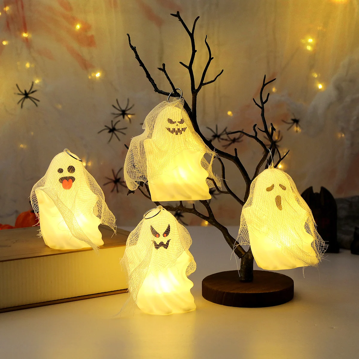 Halloween Decorative Ornaments Portable Pumpkin Lanterns Troublemakers Ghost Hanging… — image 4