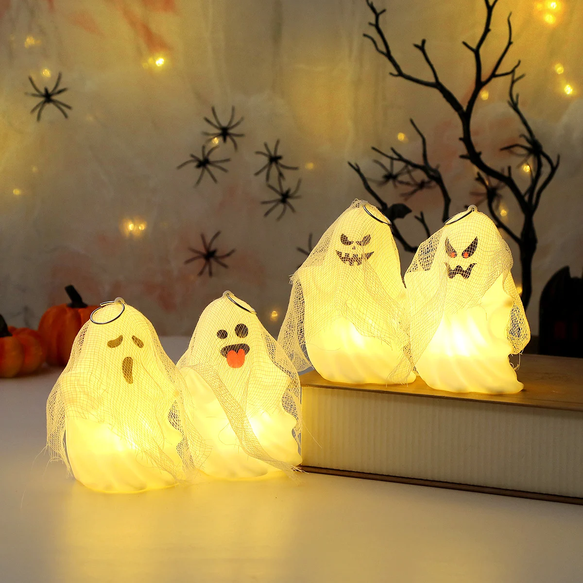 Halloween Decorative Ornaments Portable Pumpkin Lanterns Troublemakers Ghost Hanging… — image 6