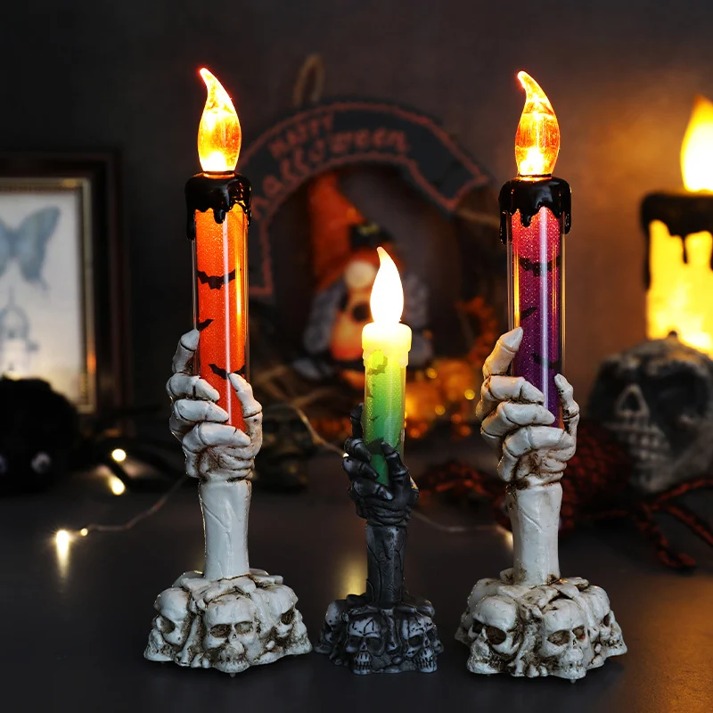 Halloween Digital Candle Light Led Ghost Hand Decoration Night Ornaments Supplies — image 5