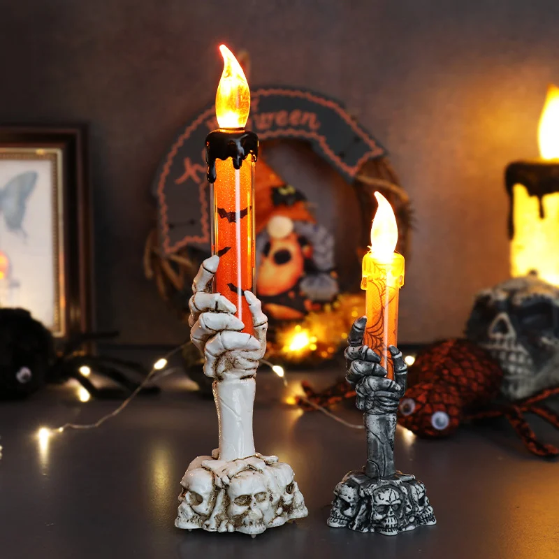 Halloween Digital Candle Light Led Ghost Hand Decoration Night Ornaments Supplies — image 8