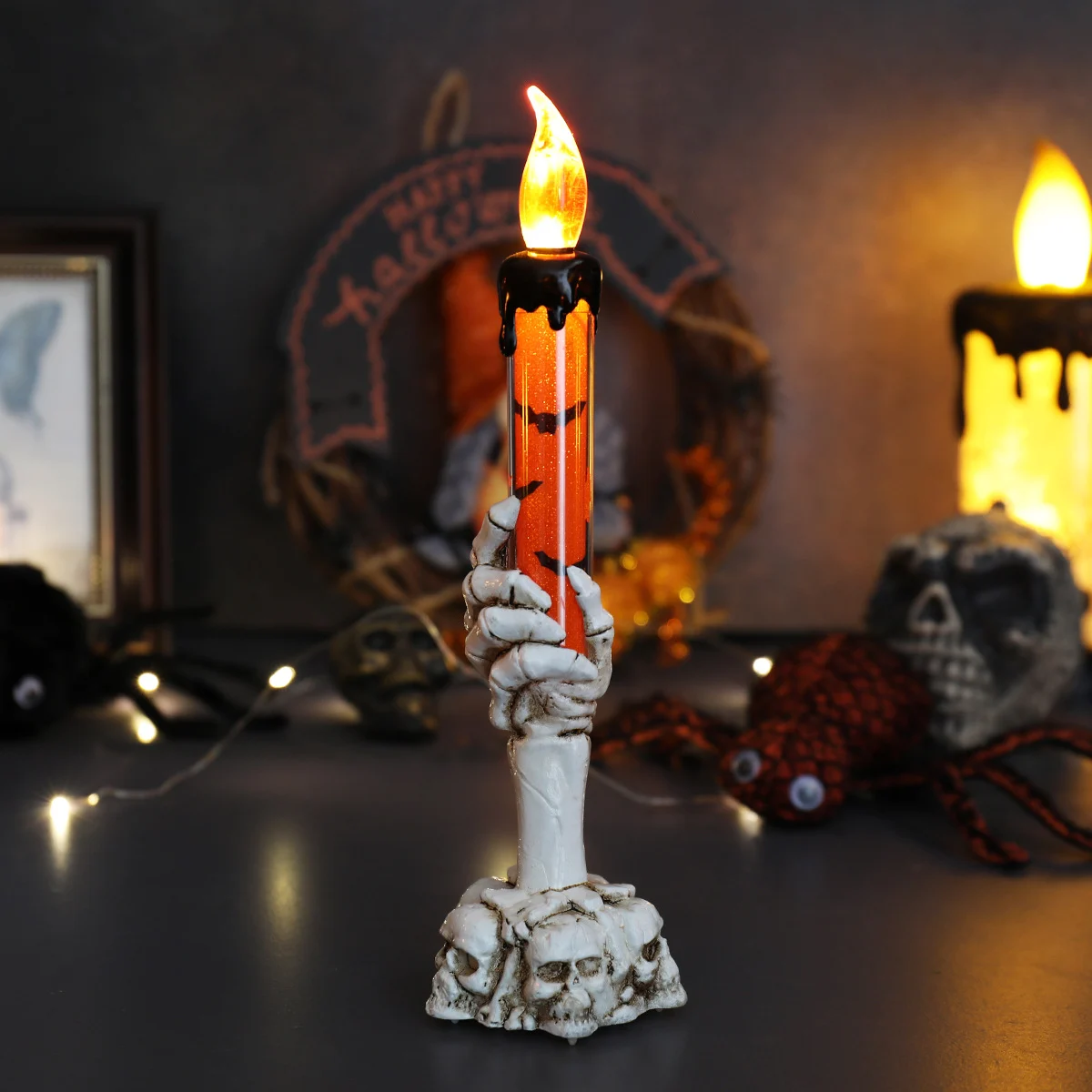 Halloween Digital Candle Light Led Ghost Hand Decoration Night Ornaments Supplies — image 3