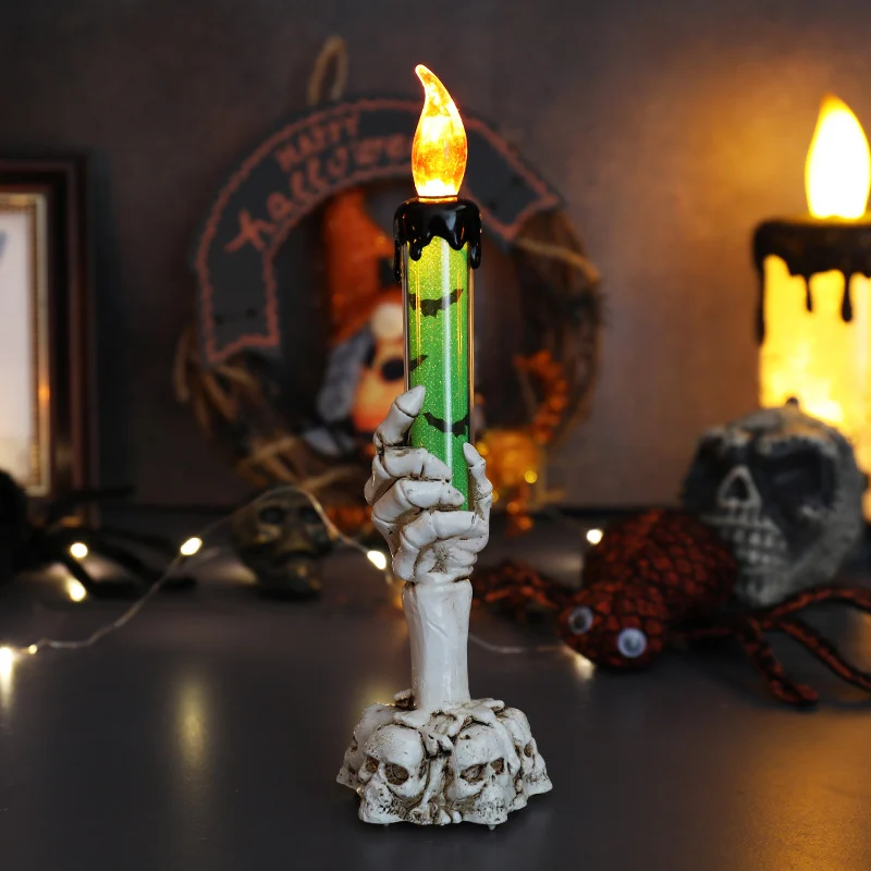 Halloween Digital Candle Light Led Ghost Hand Decoration Night Ornaments Supplies — image 7