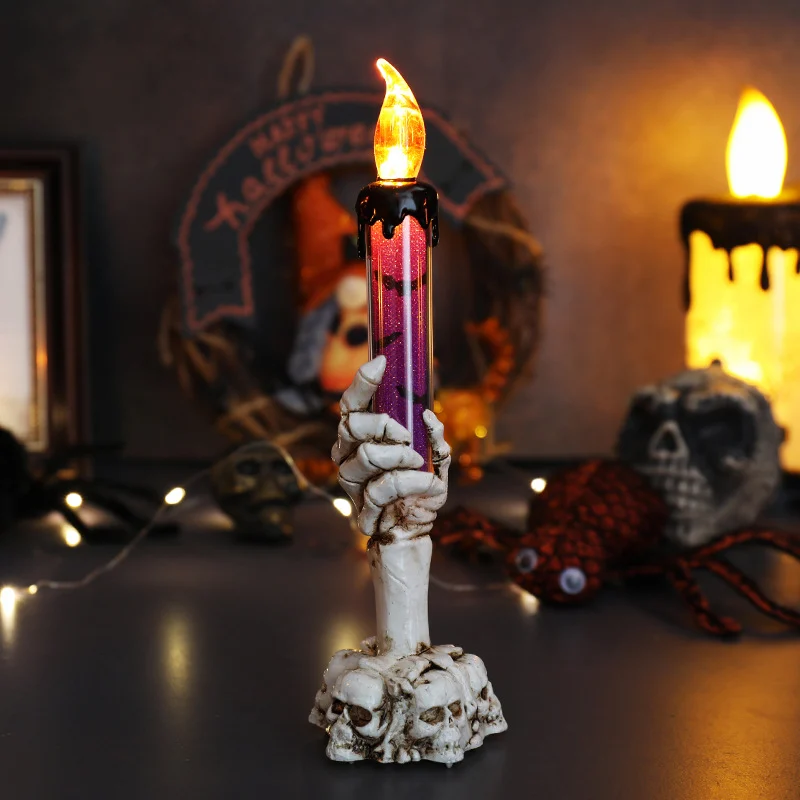 Halloween Digital Candle Light Led Ghost Hand Decoration Night Ornaments Supplies — image 2