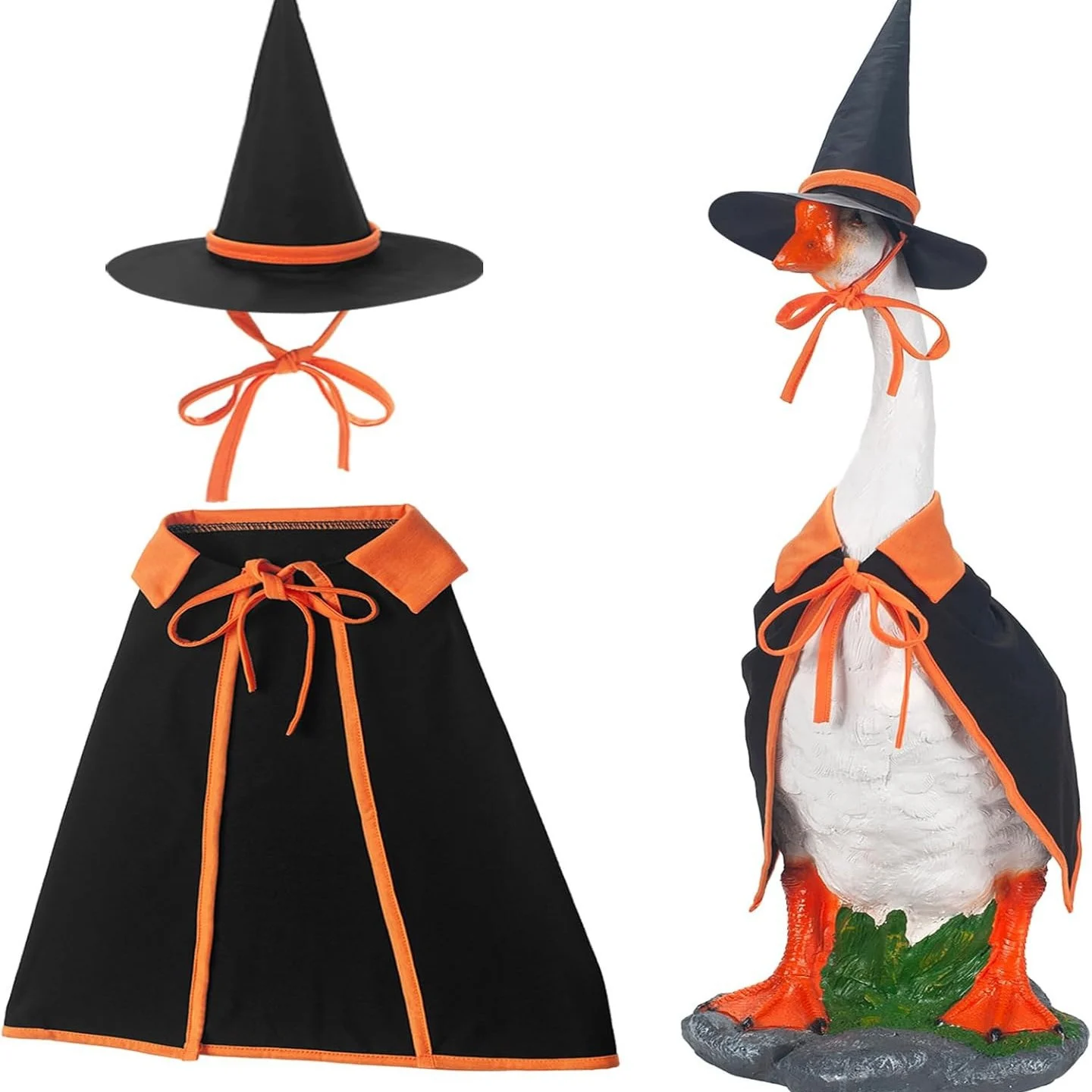 Halloween Fall Porch Goose Outfit, 23in Lawn Cloth Ghost Pumpkin Costume For Goose,… — image 7