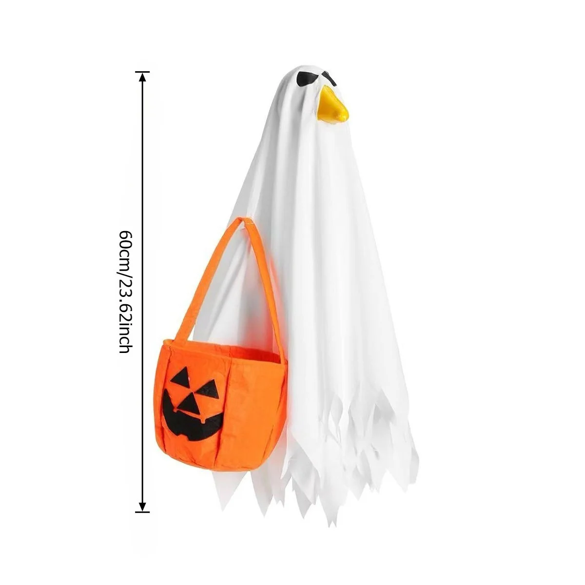 Halloween Fall Porch Goose Outfit, 23in Lawn Cloth Ghost Pumpkin Costume For Goose,… — image 4