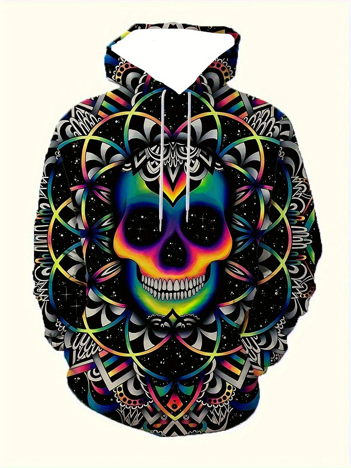 Halloween Fashion Mens Skull Hoodie — image 2