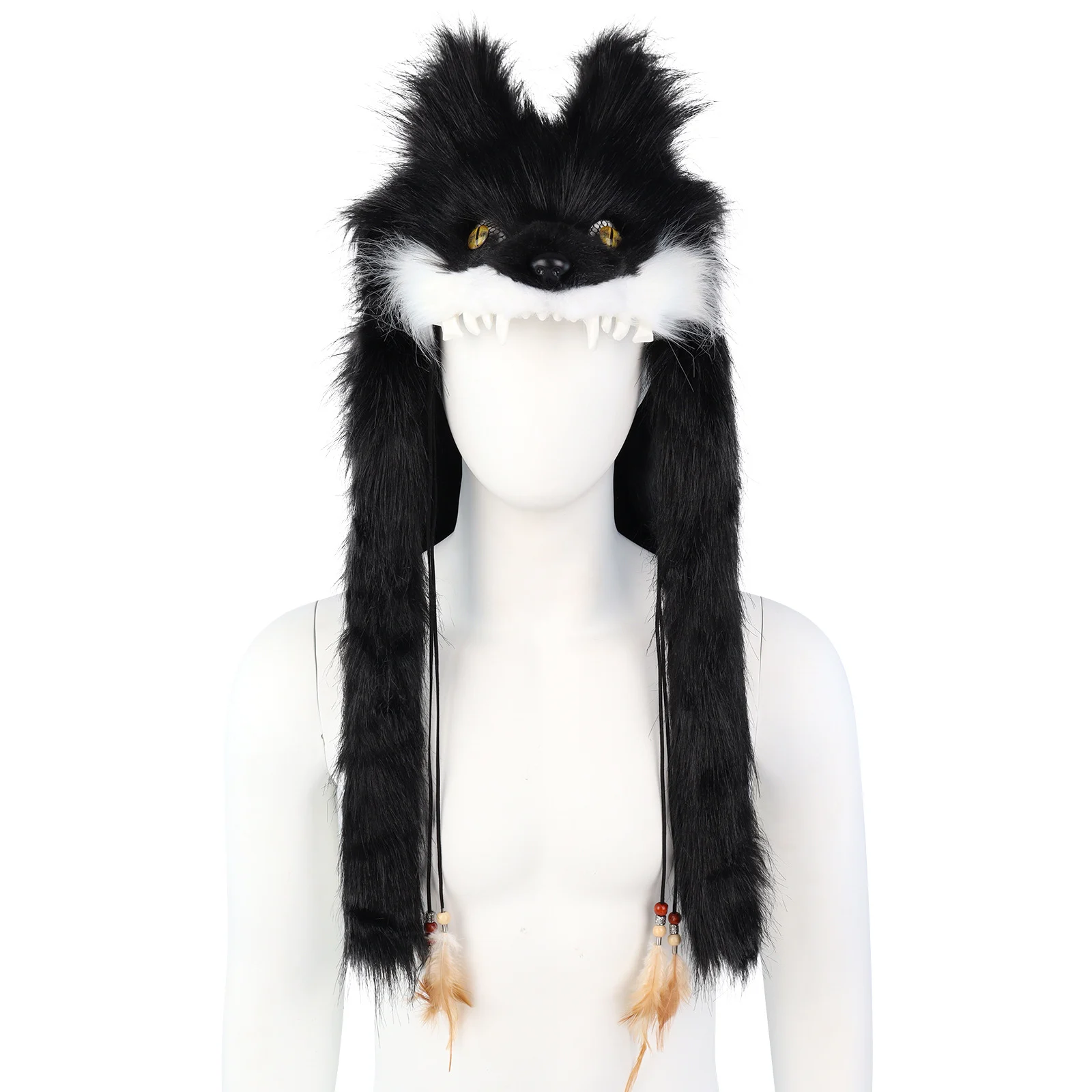 Halloween Faux Fur Wolf Head Hat Accessory — image 4