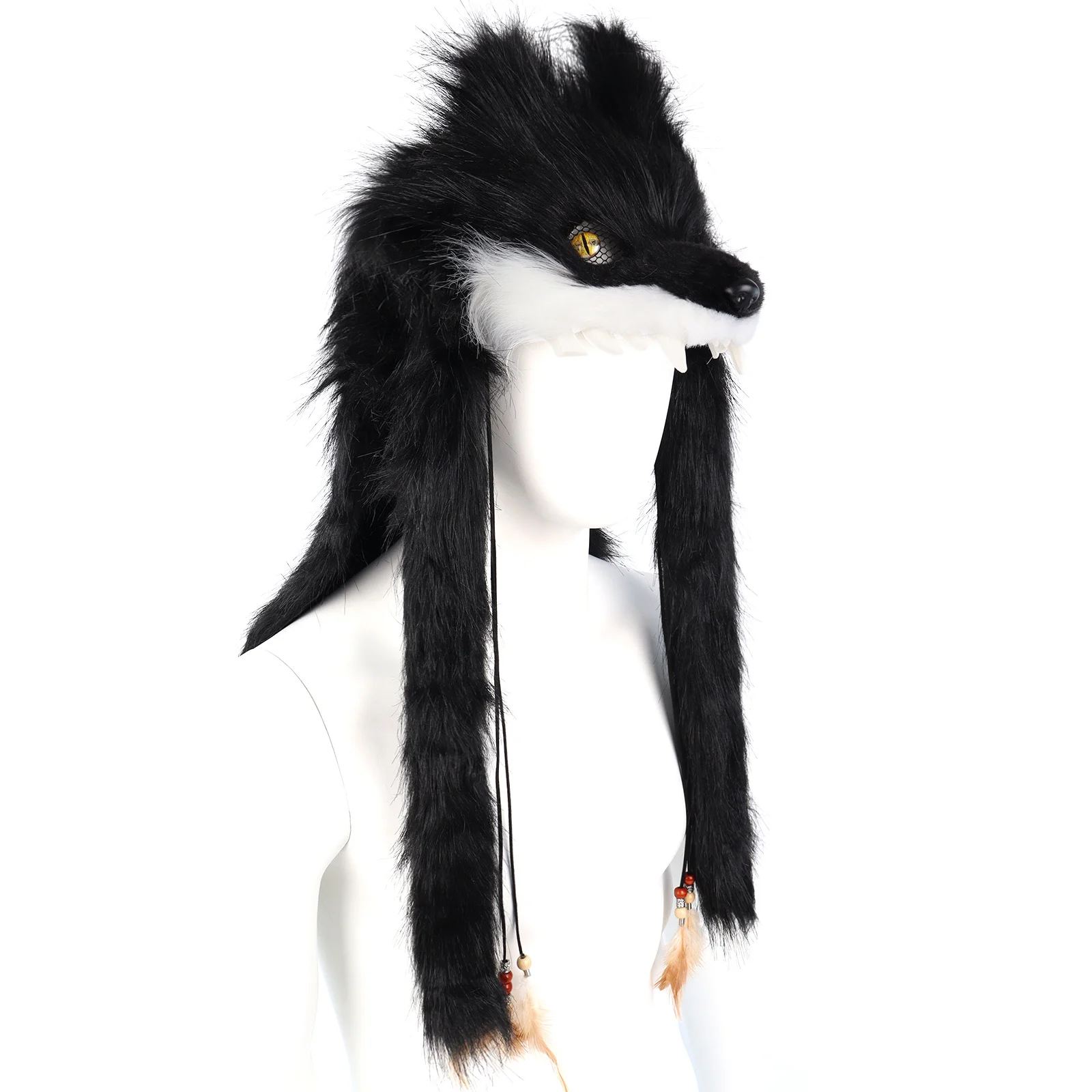 Halloween Faux Fur Wolf Head Hat Accessory — image 6