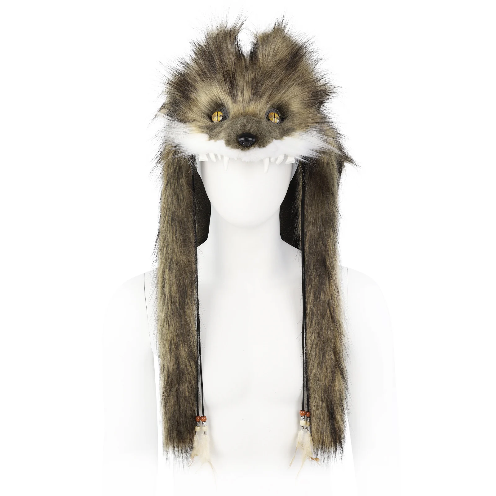 Halloween Faux Fur Wolf Head Hat Accessory — image 5