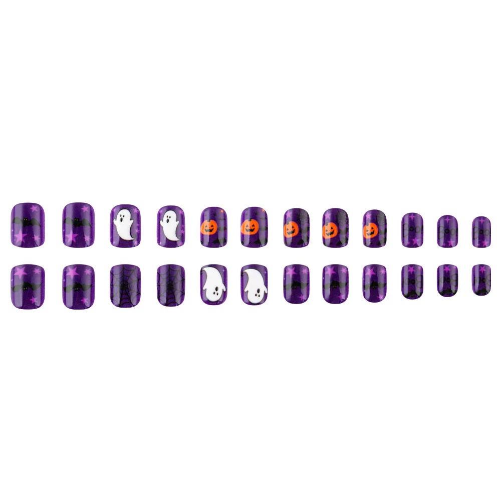 Halloween Ghost Spiderweb Removable Fake Nails — image 3