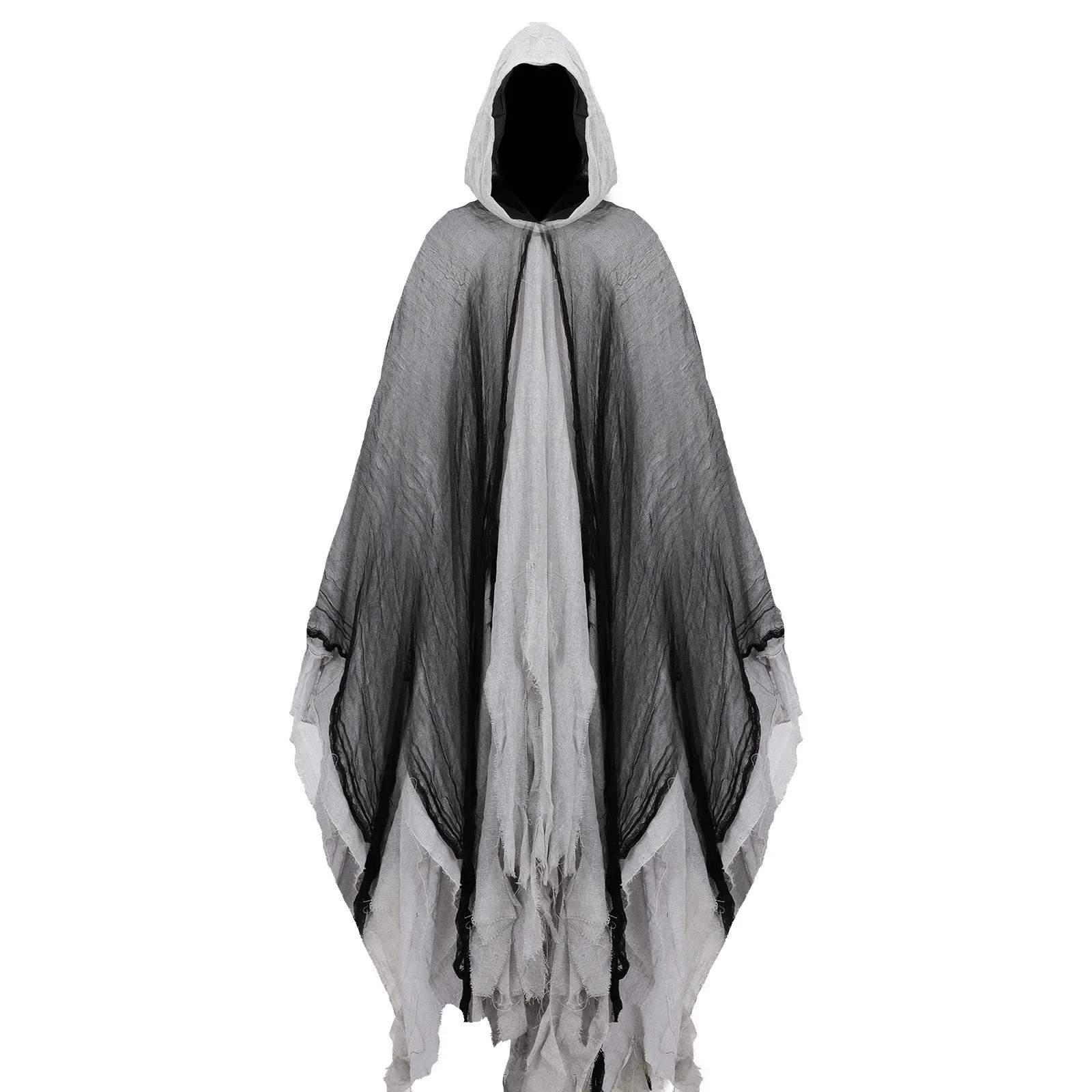 Halloween Grim Reaper Cloak Costume Set With Mask, Gloves And Scythe — image 5
