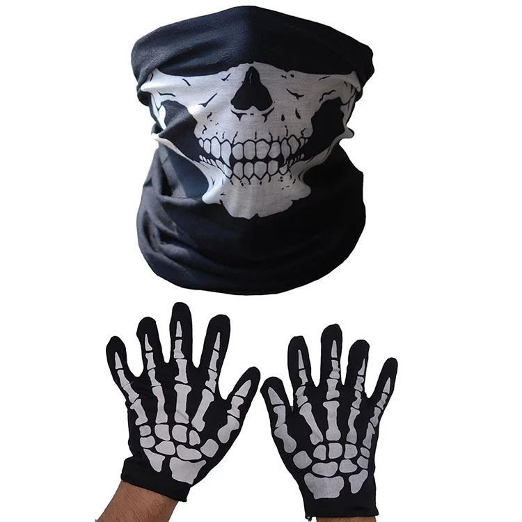 Halloween Grim Reaper Cloak Costume Set With Mask, Gloves And Scythe — image 2