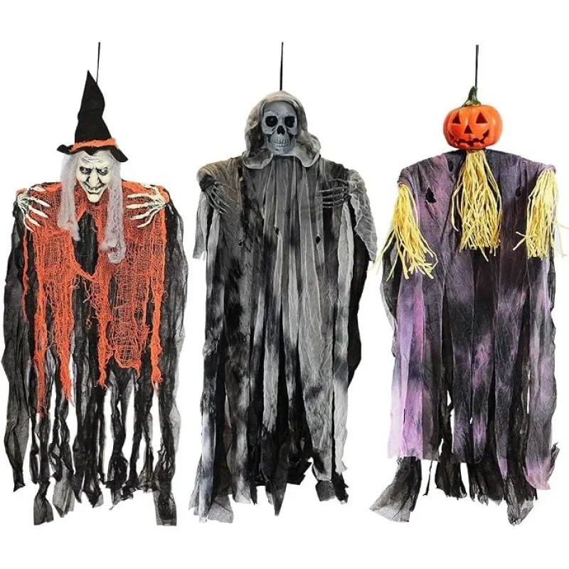 Halloween Hanging Pumpkin Witch Ghost Decorations — image 2
