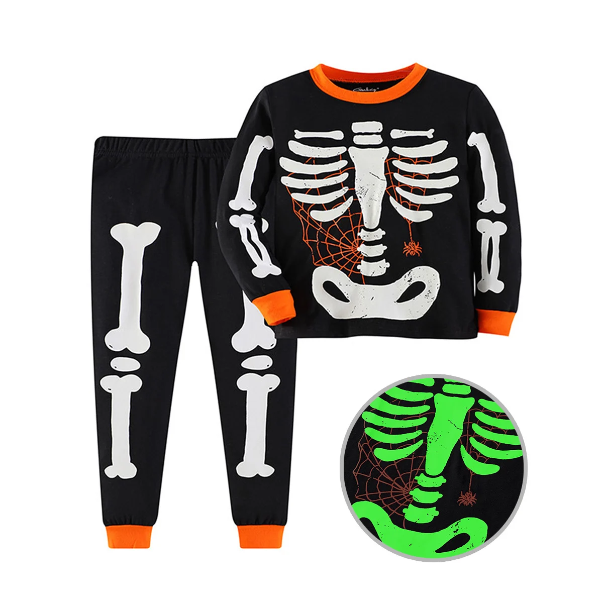 Halloween Kids' Home Wear Luminous Printed Pajamas Outfits — image 6