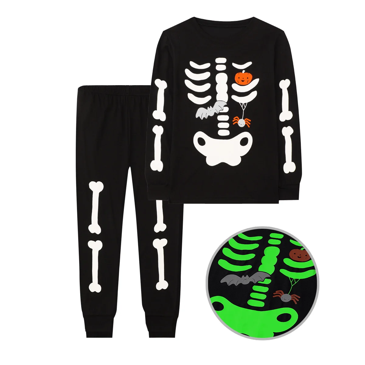 Halloween Kids' Home Wear Luminous Printed Pajamas Outfits — image 9