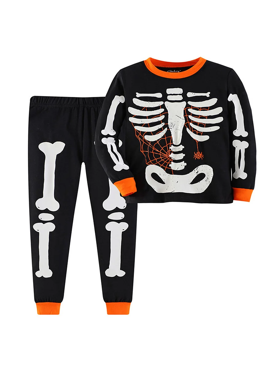 Halloween Kids' Home Wear Luminous Printed Pajamas Outfits — image 4