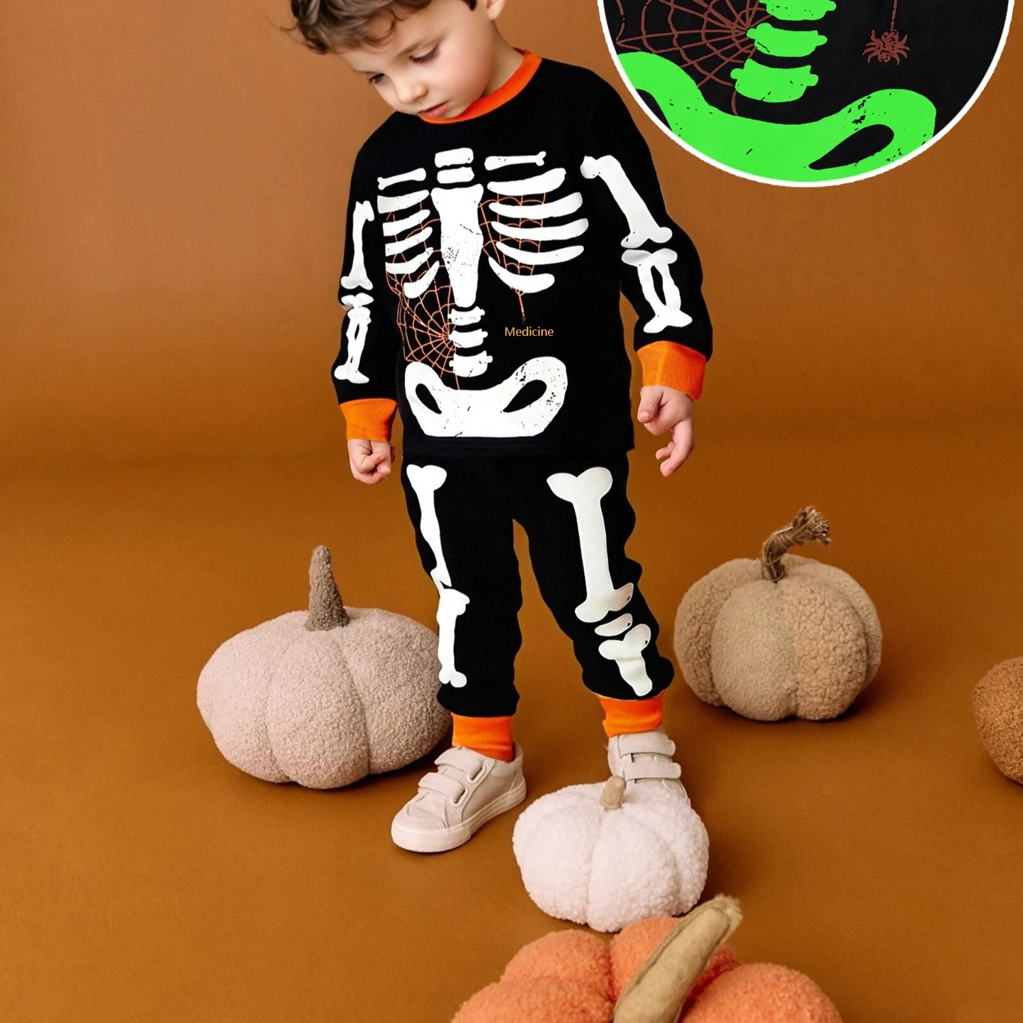 Halloween Kids' Home Wear Luminous Printed Pajamas Outfits — image 8