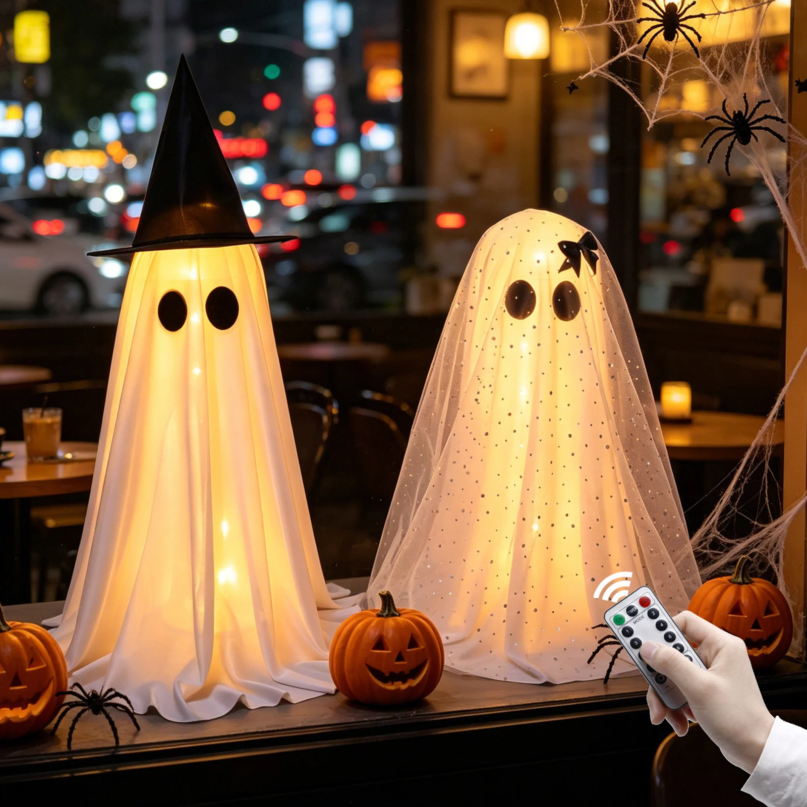 Halloween LED Illuminated Standing Couple Ghost Festival Decoration Ornament — image 5