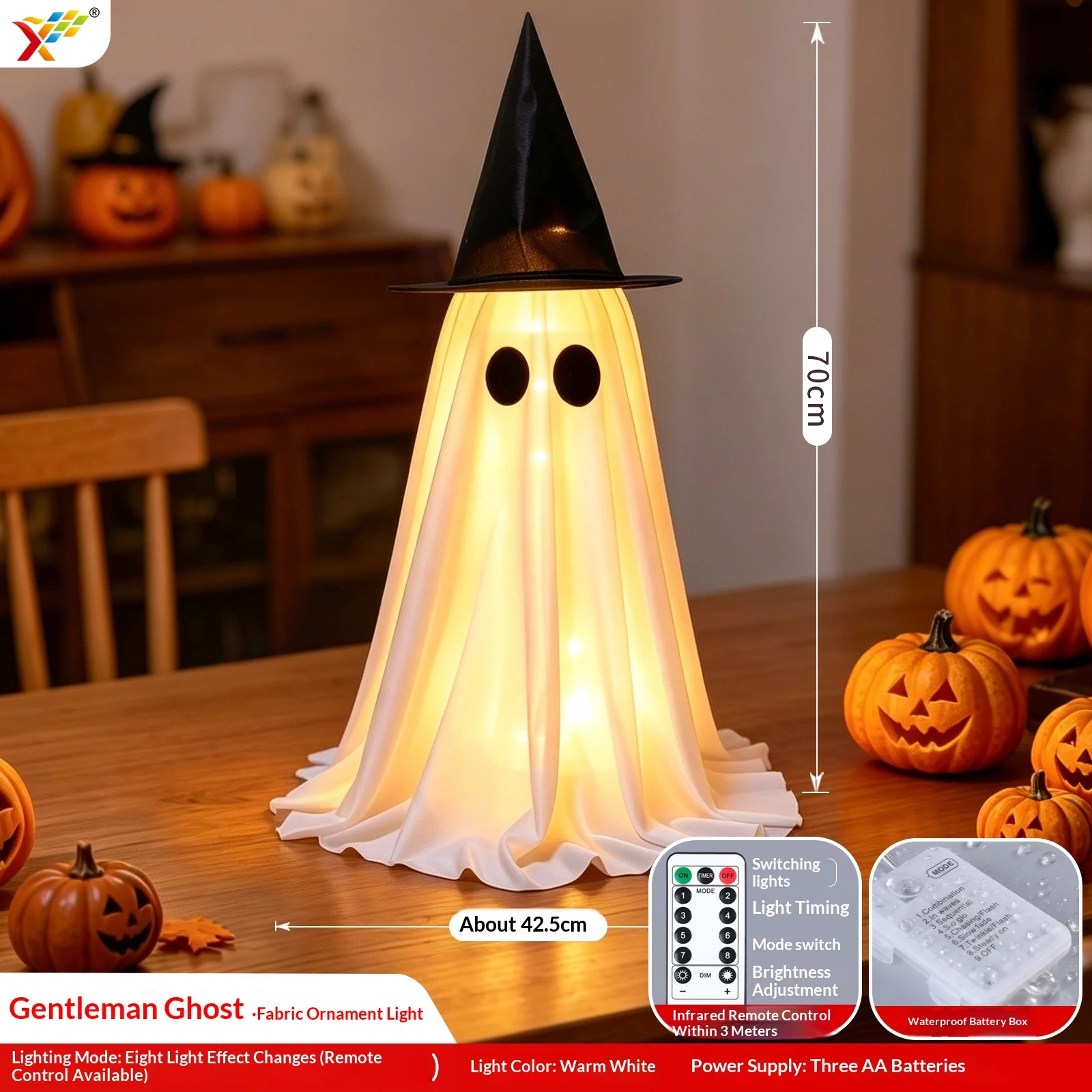 Halloween LED Illuminated Standing Couple Ghost Festival Decoration Ornament — image 8