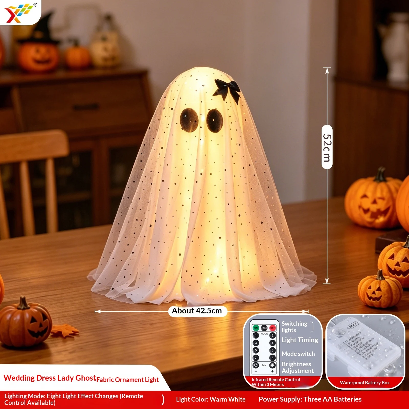 Halloween LED Illuminated Standing Couple Ghost Festival Decoration Ornament — image 4