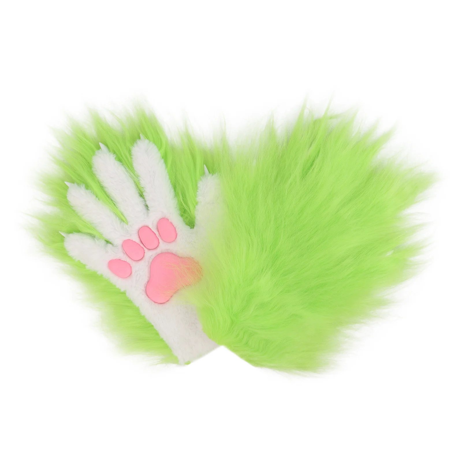 Halloween Long-plush Cat-claw Full-finger And Half-finger Gloves — image 4
