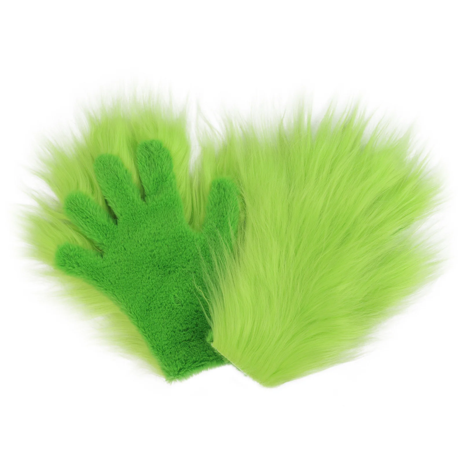 Halloween Long-plush Cat-claw Full-finger And Half-finger Gloves — image 12