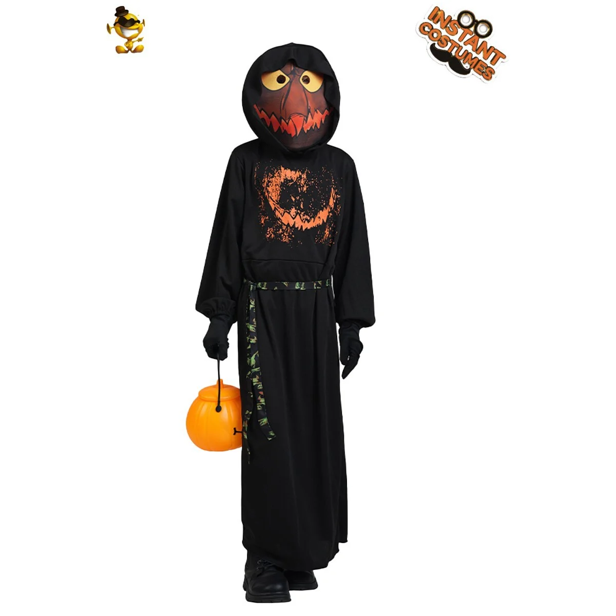 Halloween Party Costume Kids Cloak Pumpkin Ghost Monster Cape — image 5