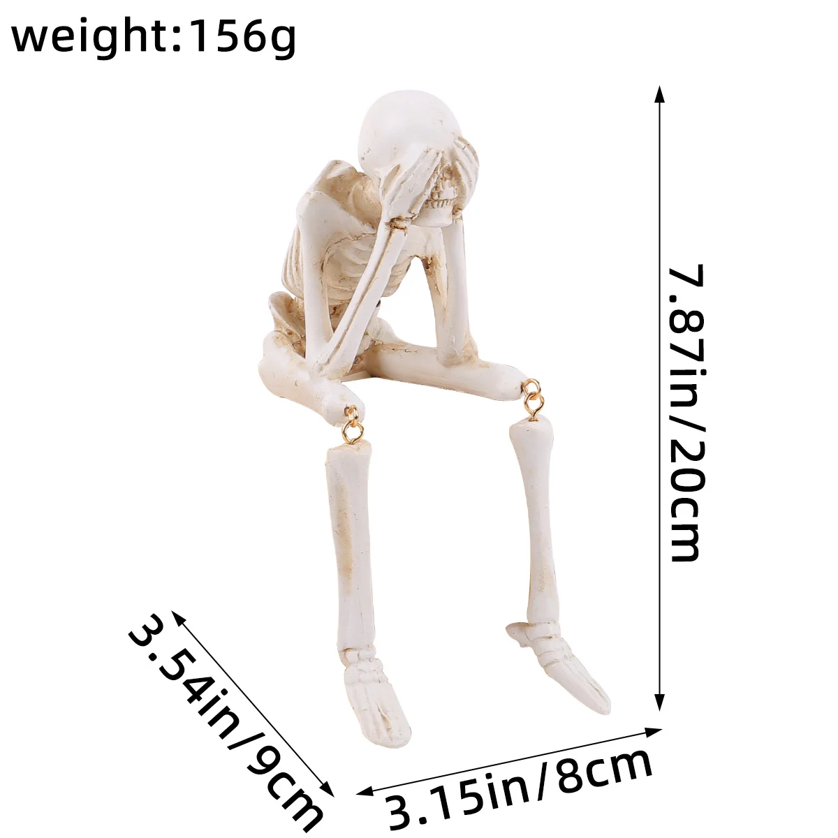 Halloween Skeleton Resin Ornaments Ghost Festival Non-speaking, Non-listening,… — image 7