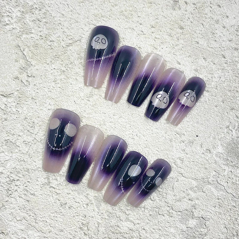 Halloween Skull Cat-eye Press-on Nails — image 3