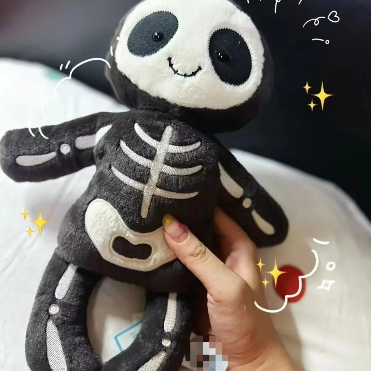 Halloween Skull Plush Doll Pendant — image 3