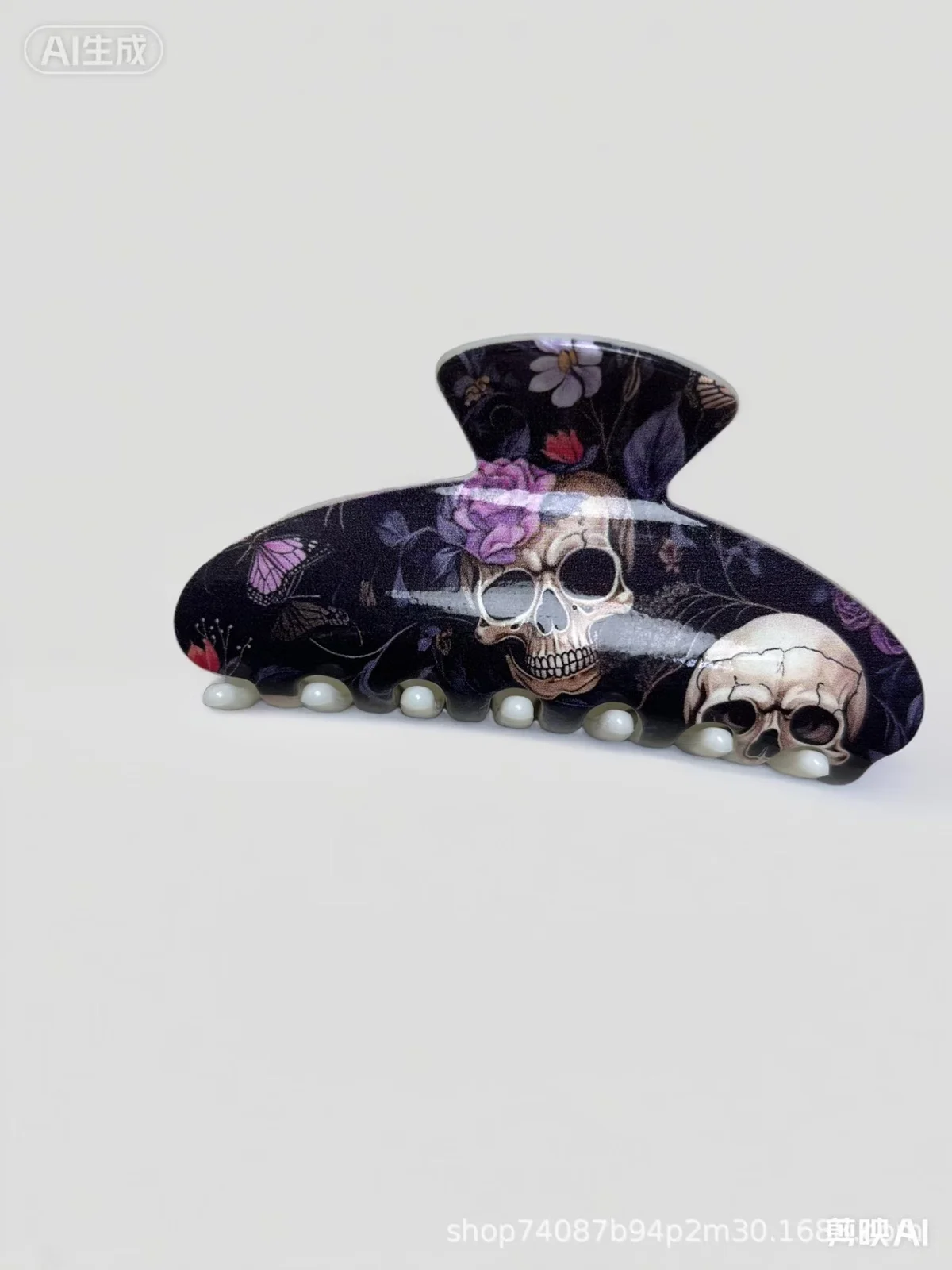 Halloween Skull, Rose, And Shark Hair Clip — image 10