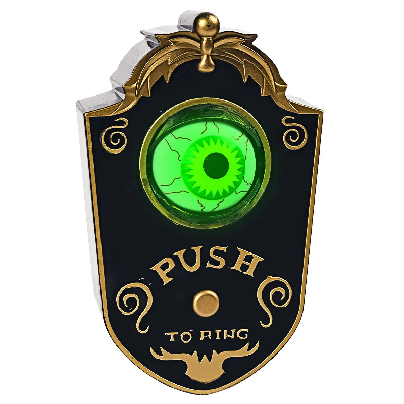 Halloween Sound One-eyed Doorbell Decoration, Glowing Eyeballs, Horror Doorbell, Bar… — image 7