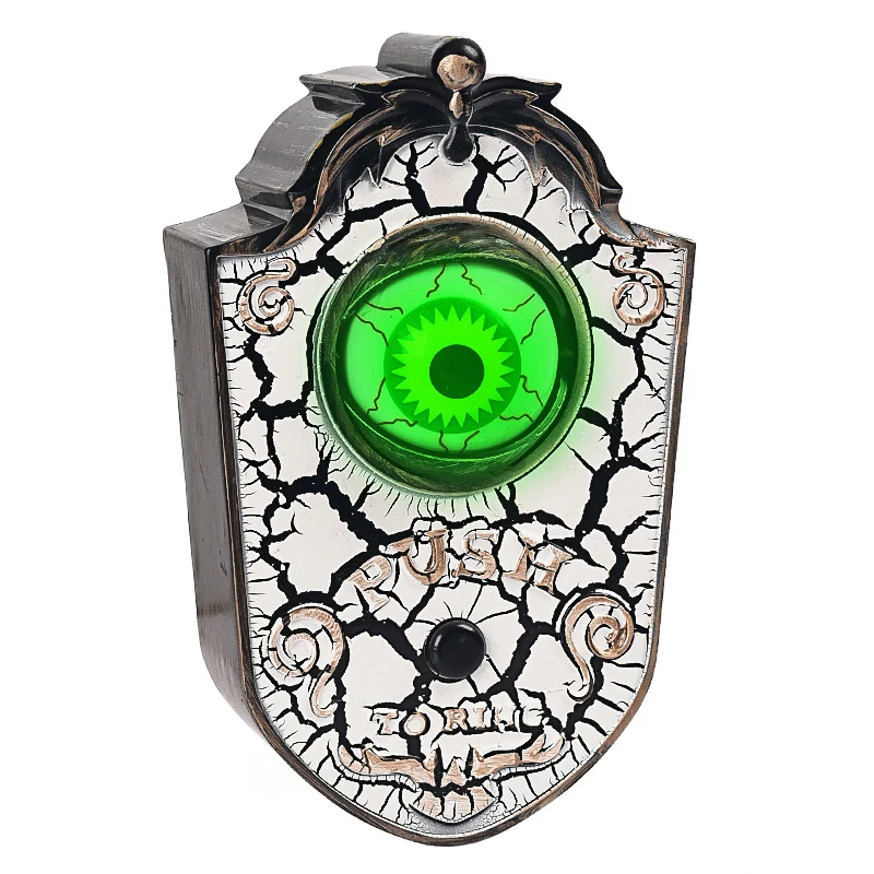 Halloween Sound One-eyed Doorbell Decoration, Glowing Eyeballs, Horror Doorbell, Bar… — image 4
