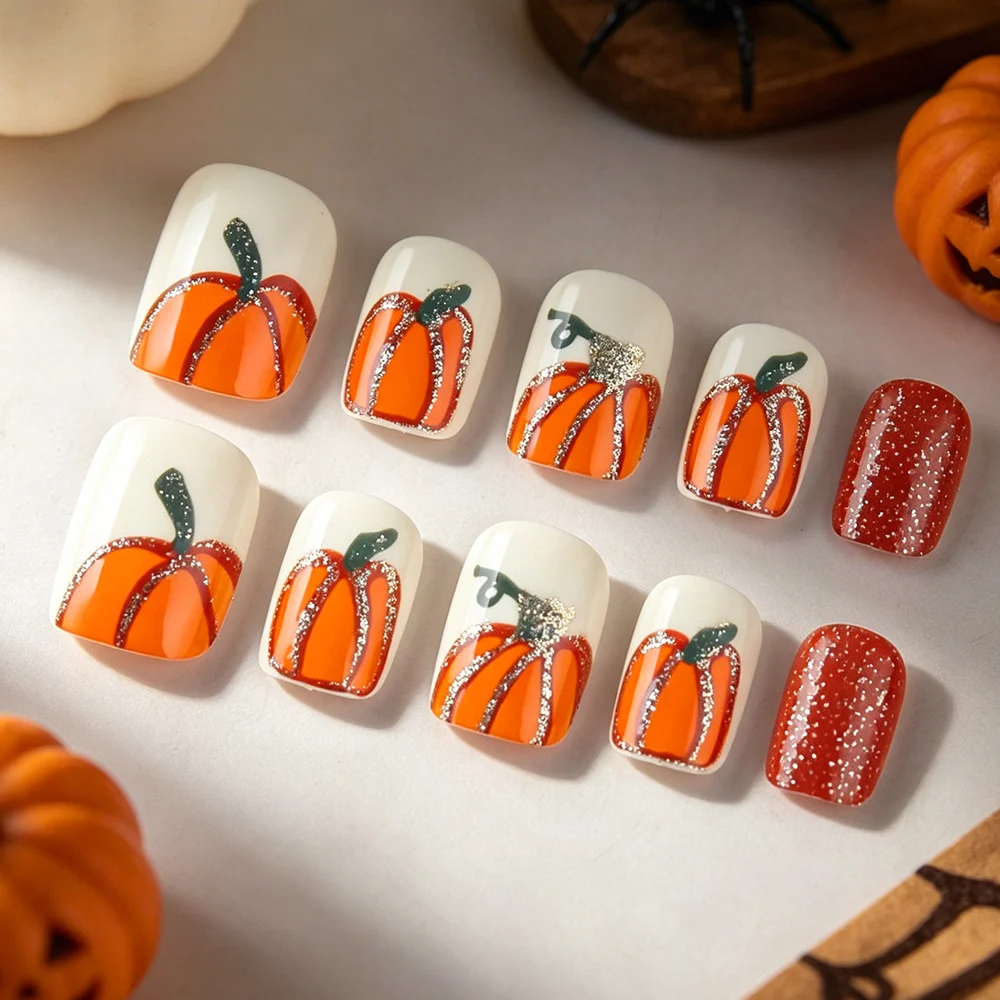 Halloween-style Short Square Ready-to-wear Nails — image 5